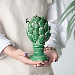 Статуэтка в виде артишока из зелёной керамики с глянцевыми лепестками Artichoke Decor  варинант исполнения - 4 | Loft Concept в Красноярске