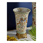 Ваза из фарфора на бронзовом основании Turquoise Blooming Garden варинант исполнения - 5 | Loft Concept в Красноярске