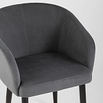 Мягкое кресло на металлических ножках Shaggy Dark Grey варинант исполнения - 5 | Loft Concept в Красноярске