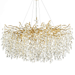 Люстра с хрустальными подвесками на металлических ветках Fairytree Light Gold Chandelier 18 варинант исполнения - 1 | Loft Concept в Красноярске