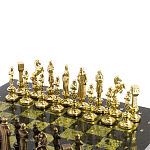 Шахматы Ренессанс из бронзы с доской из натурального камня Змеевик Decorative Thematic Chess варинант исполнения - 3 | Loft Concept в Красноярске