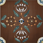 Плитка с узором Васильки 2 варинант исполнения - 1 | Loft Concept в Красноярске