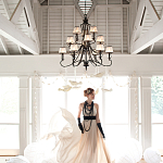 Люстра бронзового цвета с бежевыми абажурами из органзы в классическом стиле Hinkley варинант исполнения - 3 | Loft Concept в Красноярске