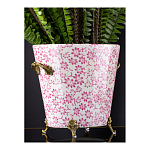 Кашпо из белого фарфора с розовым цветочным орнаментом Eden Garden варинант исполнения - 5 | Loft Concept в Красноярске