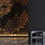 Гипсовая 3D панель с принтографией PM-41 варинант исполнения - 5 | Loft Concept в Красноярске