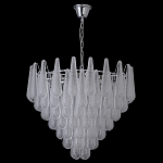 Люстра с подвесками из рифленного стекла в форме капель Textured Glass Chandelier варинант исполнения - 6 | Loft Concept в Красноярске
