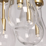 Люстра с 7-ю прозрачными плафонами из стекла в форме капли Lucid Rain  варинант исполнения - 10 | Loft Concept в Красноярске