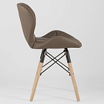 Стул с коричневым сиденьем из экокожи JEROEN варинант исполнения - 2 | Loft Concept в Красноярске