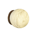 Настенно-потолочный светильник с плафоном в форме шара из алебастра Cryptocrystalline Stone варинант исполнения - 1 | Loft Concept в Красноярске