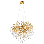 Люстра подвесная с прозрачными стеклянными подвесками в форме капель Диаметр 60 см Droplet Chandelier варинант исполнения - 4 | Loft Concept в Красноярске