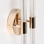 Бра с круглым основанием золотого цвета и двумя вертикальными плафонами Hex Scaffold варинант исполнения - 4 | Loft Concept в Красноярске