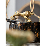 Шкатулка черного цвета с крышкой с фигуркой льва Eden Garden варинант исполнения - 7 | Loft Concept в Красноярске