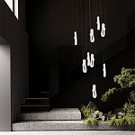 Подвесной светильник белого цвета с изогнутым плафоном Flow Loop варинант исполнения - 7 | Loft Concept в Красноярске