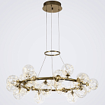 Дизайнерская кольцевая люстра с гирляндой внутри стеклянных сферических плафонов Iona Garland Chandelier 25 варинант исполнения - 2 | Loft Concept в Красноярске