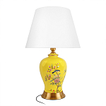 Настольная лампа желтая с изображением птиц Slip Away варинант исполнения - 1 | Loft Concept в Красноярске