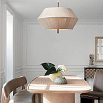 Люстра из дуба с веревчатым абажуром Rope Oak Chandelier варинант исполнения - 4 | Loft Concept в Красноярске