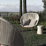 Дизайнерское уличное кресло с веревочной спинкой PETALO Armchair варинант исполнения - 3 | Loft Concept в Красноярске