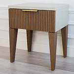 Тумба прикроватная коричневая с белой столешницей Harper Line варинант исполнения - 1 | Loft Concept в Красноярске