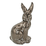 Статуэтка заяц из текстурированной терракоты и покрытый глянцевой краской под бронзу Rabbit Charm  варинант исполнения - 4 | Loft Concept в Красноярске