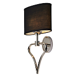 Бра для ванных комнат с черным тканевым абажуром овальной формы и декоративной вставкой в форме сердца Elstead Lighting варинант исполнения - 1 | Loft Concept в Красноярске