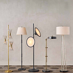 Торшер черный с 2-мя большими лампами Black Diffusers варинант исполнения - 2 | Loft Concept в Красноярске