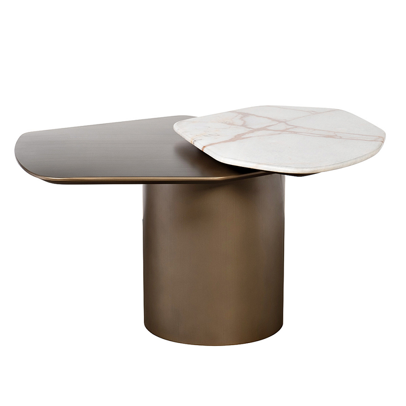 Столик журнальный Promontory с мрамором Бронза в Красноярске | Loft Concept 