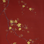 Обои ручная роспись Cherry Tree Special Colourway on Scarlet Lady dyed silk варинант исполнения - 2 | Loft Concept в Красноярске