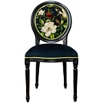 Стул чёрный из натурального бука с изображением птица в саду Blooming Red Birds варинант исполнения - 1 | Loft Concept в Красноярске