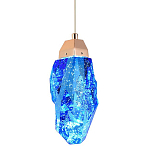 Подвесной светильник Soar Hanging Lamp Brass Blue Синий варинант исполнения - 1 | Loft Concept в Красноярске