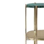 Консоль овальной формы золотая с полкой для хранения Craig варинант исполнения - 2 | Loft Concept в Красноярске