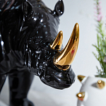 Статуэтка черный носорог с золотыми рогами Golden Horned Black Rhino варинант исполнения - 6 | Loft Concept в Красноярске