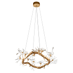 Люстра подвесная с прозрачными стеклянными птичками на ветвях Диаметр 80 см Serip Voa варинант исполнения - 4 | Loft Concept в Красноярске