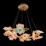 Люстра круглая на золотом каркасе с цветочным декором Miscellaneous herbs варинант исполнения - 3 | Loft Concept в Красноярске