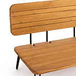 Двухместный диван из акации без подлоконтиков Amra варинант исполнения - 7 | Loft Concept в Красноярске