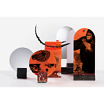 Настольное дизайнерское зеркало Poltronova Vanitas Rosso Franci Mirror and Photo Holder варинант исполнения - 5 | Loft Concept в Красноярске