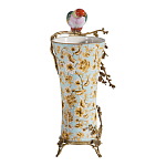 Ваза фарфоровая с птицей на бронзовой ветке Garden of Eden варинант исполнения - 4 | Loft Concept в Красноярске