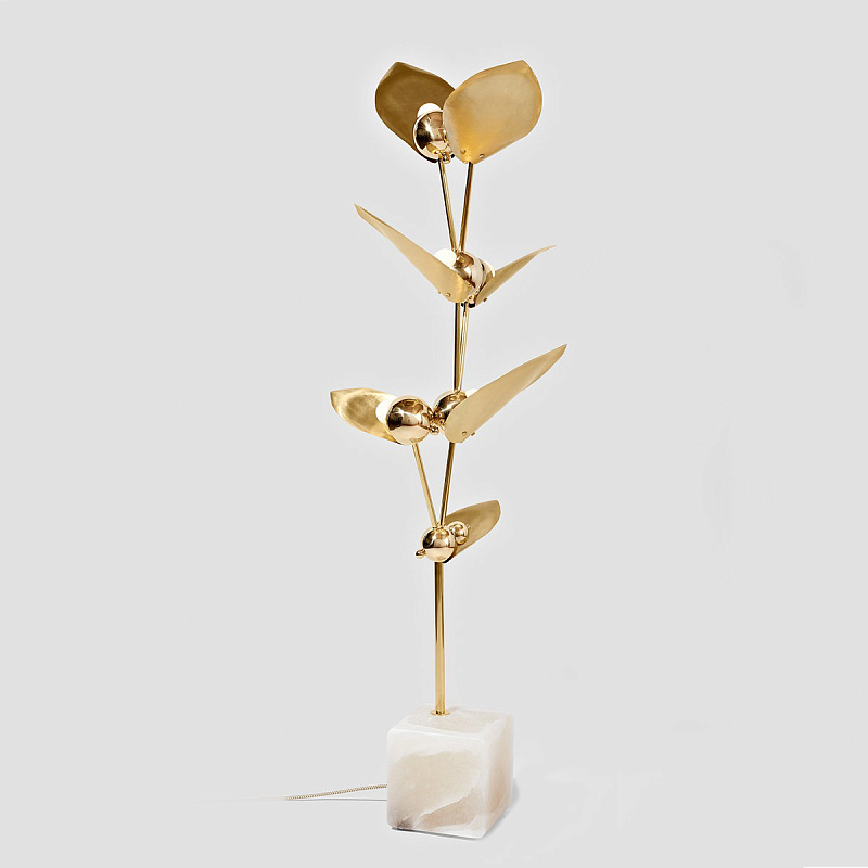 Торшер LAVRA Floor Lamp Gold Латунь Молочный Торшер LAVRA Floor Lamp Gold Латунь Молочный в Красноярске | Loft Concept