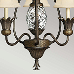 Люстра бронзового цвета с 3-мя кремовыми текстильными абажурами Hinkley варинант исполнения - 4 | Loft Concept в Красноярске