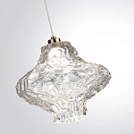 Подвесной светильник с плафоном из фактурного прозрачного стекла Light Ensemble варинант исполнения - 5 | Loft Concept в Красноярске