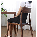 Стул деревянный с мягким сиденьем из черной натуральной кожи Moon Walnut Furniture варинант исполнения - 3 | Loft Concept в Красноярске