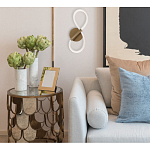 Бра с белым плафоном в форме восьмерки и круглым основанием Luke Lampco Tracer Lamp варинант исполнения - 7 | Loft Concept в Красноярске