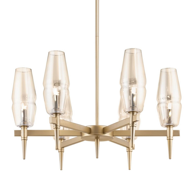 Люстра Polani Chandelier 6 Золотой Янтарь (Amber) Люстра Polani Chandelier 6 Золотой Янтарь (Amber) в Красноярске | Loft Concept