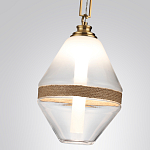 Подвесной светильник с прямоугольными и овальными элементами и акцентом из натурального камня Tectona  варинант исполнения - 5 | Loft Concept в Красноярске