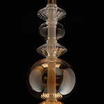 Подвесной светильник с вертикальной композицией из прозрачных и янтарных стеклянных шаров и ромбов Gabriel Scott Luna варинант исполнения - 7 | Loft Concept в Красноярске