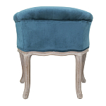 Кресло низкое в стиле прованс Louis French Armchair blue velour варинант исполнения - 2 | Loft Concept в Красноярске