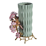 Ваза с птицами и цветами из фарфора с бронзовыми элементами Garden of Eden варинант исполнения - 3 | Loft Concept в Красноярске