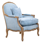 Кресло Ava Classical Armchair light blue velour варинант исполнения - 1 | Loft Concept в Красноярске