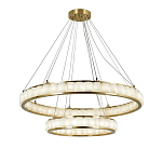 Люстра с 2-мя кольцами из натурального камня с регулируемыми плафонами Durability of Stone варинант исполнения - 1 | Loft Concept в Красноярске