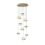 Люстра каскадная с 9-ю подвесами бронза и никель Peggy Futura lamp варинант исполнения - 2 | Loft Concept в Красноярске