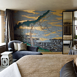 Обои ручная роспись Bamboo River Blossom Original colourway on Deep Rich Gold gilded paper with pearlescent antiquing варинант исполнения - 5 | Loft Concept в Красноярске